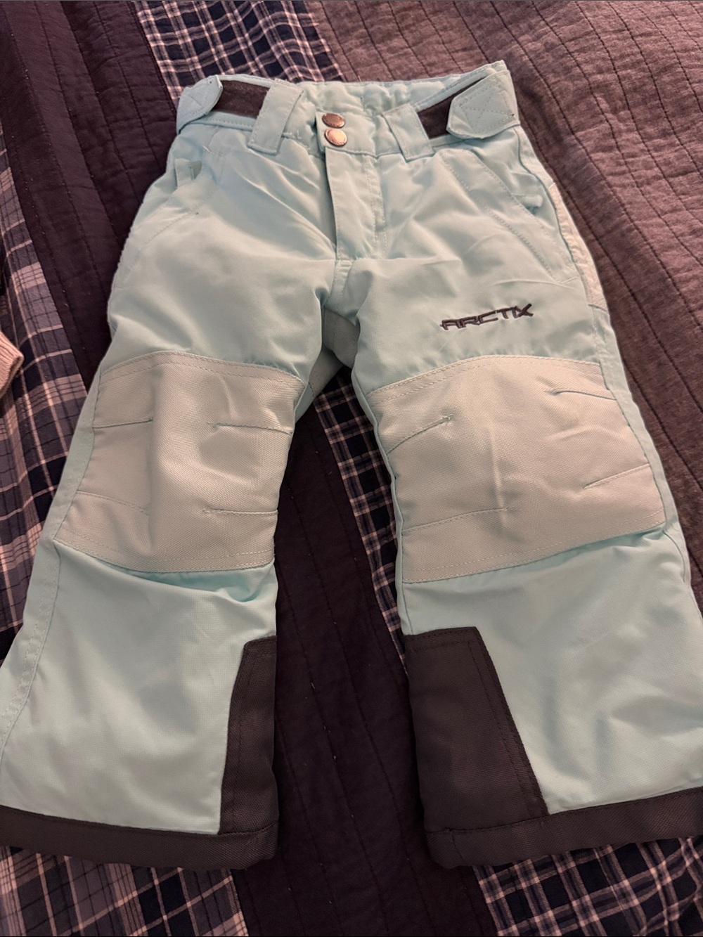 Arctix Kids Light Mint Snow Joggers with Gray Reinforced Panels